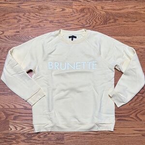Brunette The Label Cream Crewneck Sweater